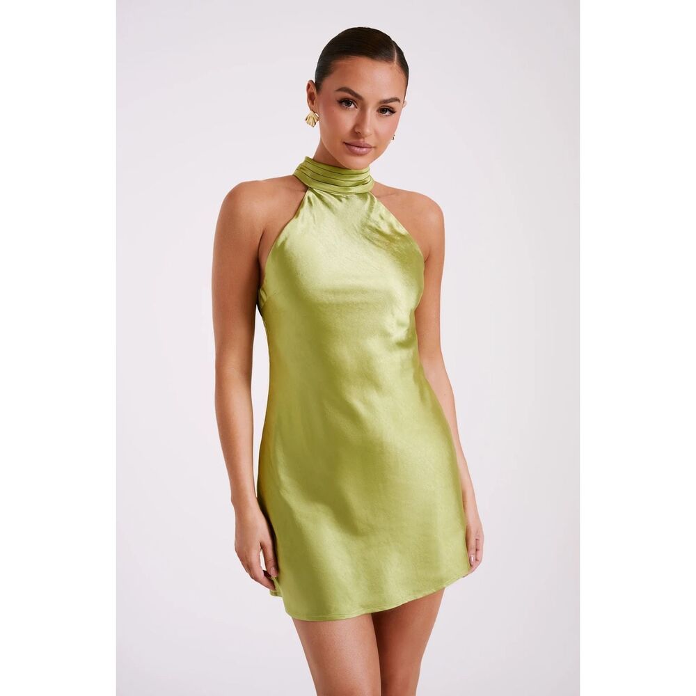 Meshki Claire A-Line Mini Dress Parakeet Green Size XXS